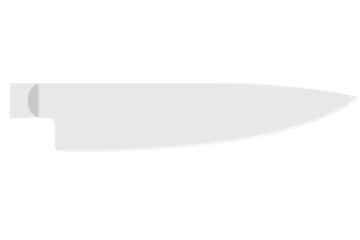 Chef’s knife blade. Described under heading Chef's knife.