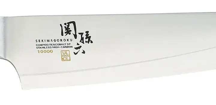 VG-MAX & SUS420J2 steel on Seki Magoroku knife. Described under heading VG-MAX & SUS420J2.